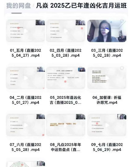 凡焱《2025乙已年逢凶吉化月运班》10集