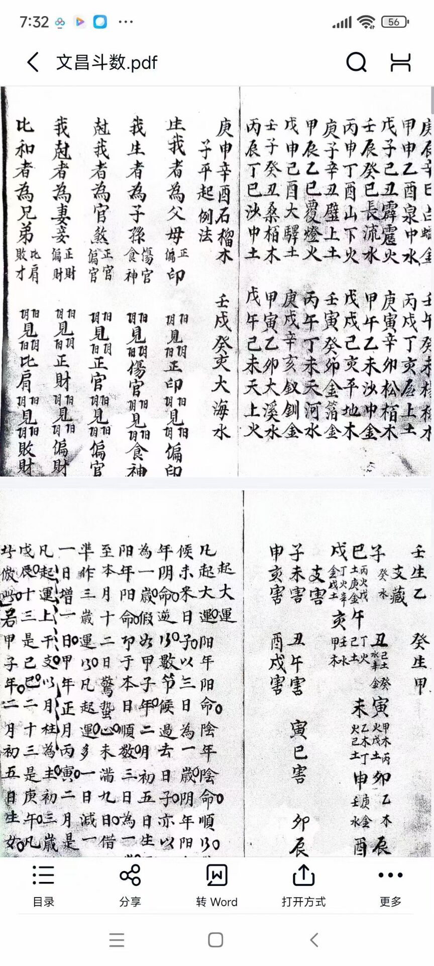 《文昌斗数》命理古籍,共48个双页