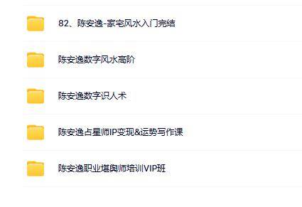 陈安逸占星数字风水5套合集