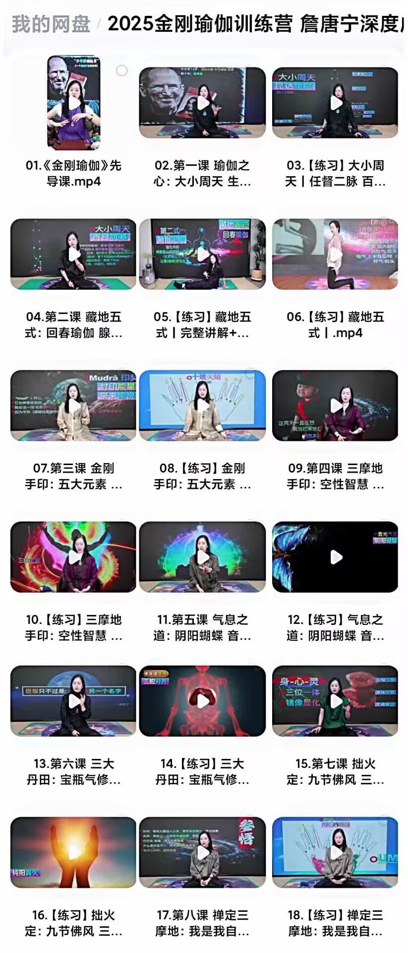 唐詹宁新课 ‬金刚瑜伽 视频课 18集