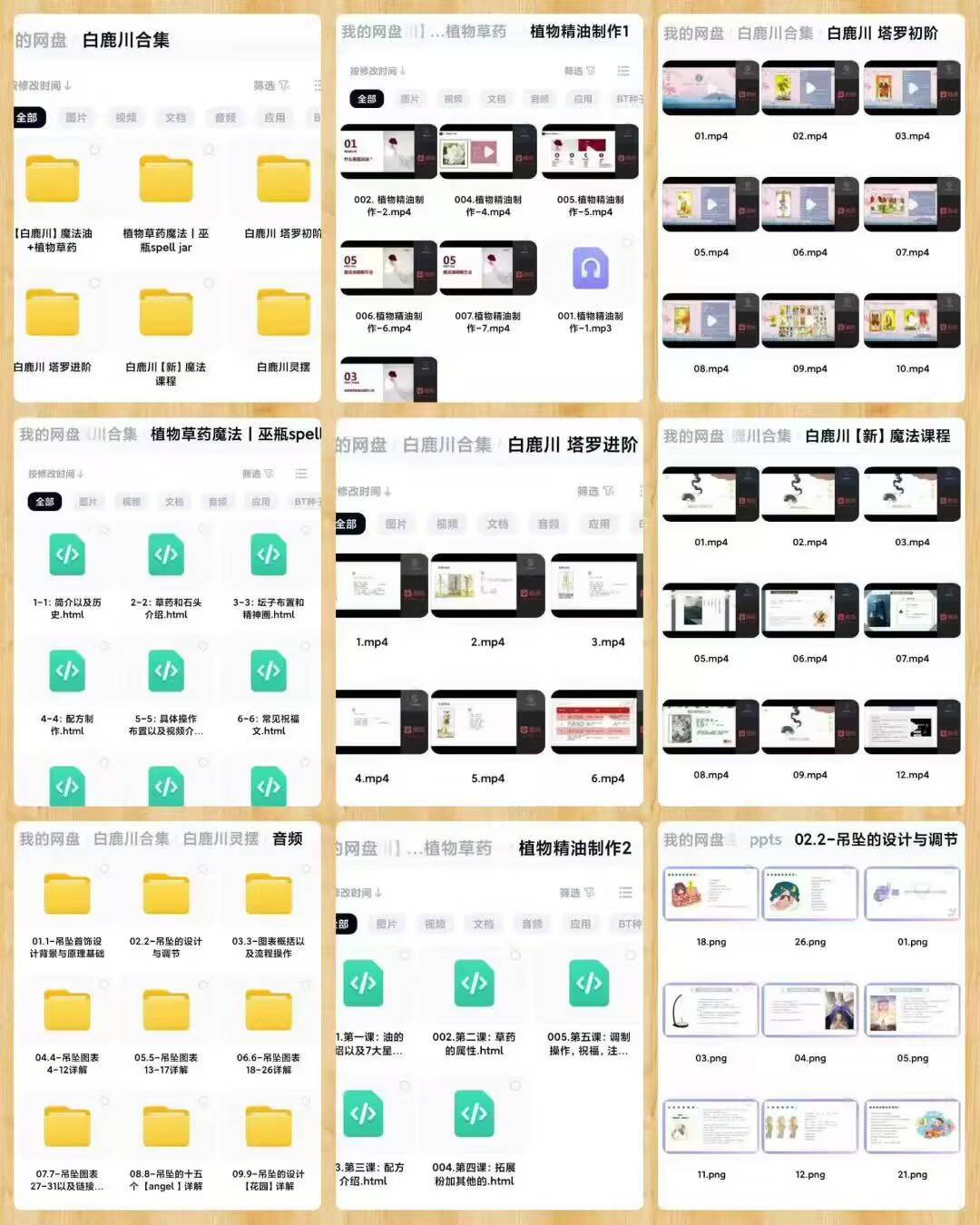 重磅白鹿川合集 威卡魔法魔法油疗愈塔罗初+进灵摆疗愈全阶巫瓶！