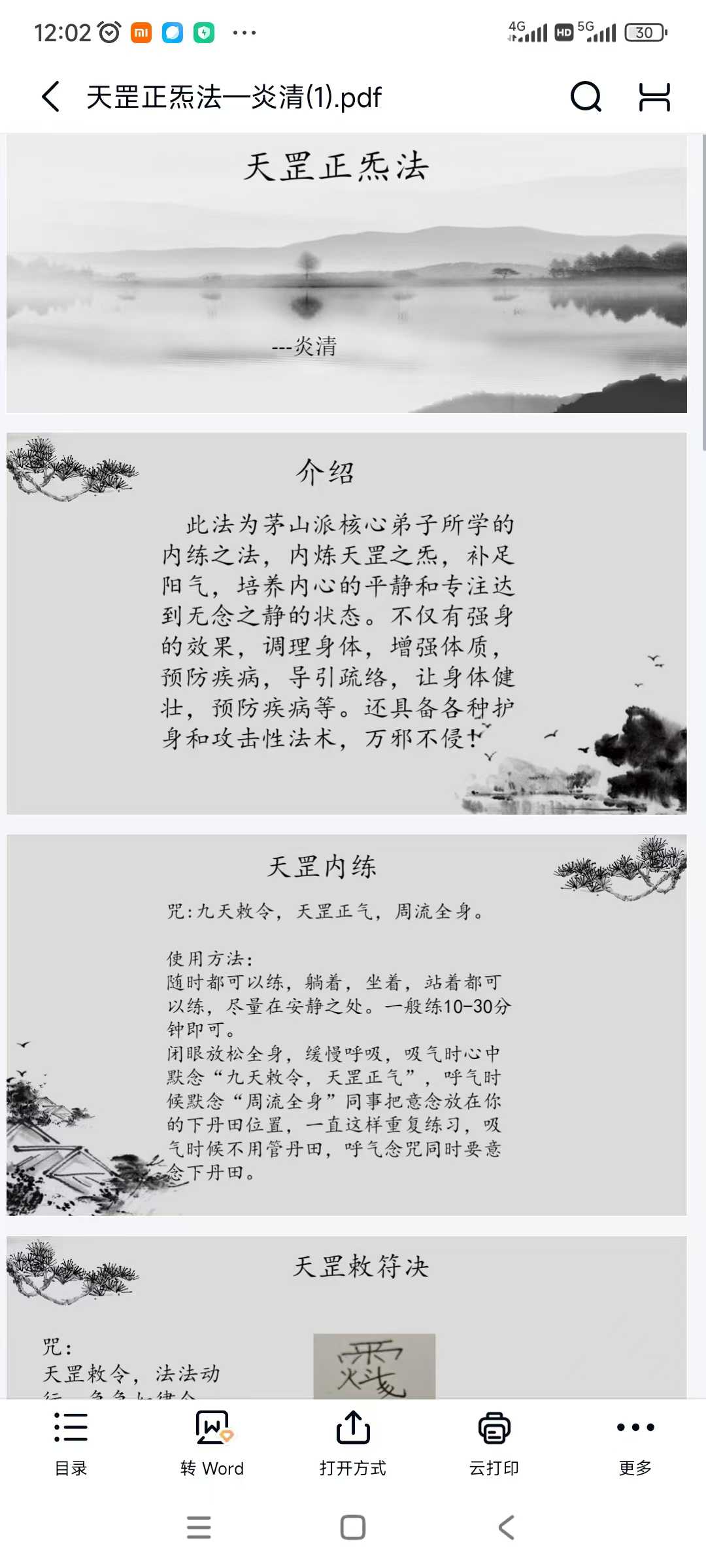 天罡正气法,天罡正炁法炎清老师,视频+文档