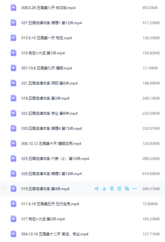 数字易经-五角定律1680元线上辅导课（完整）30集
